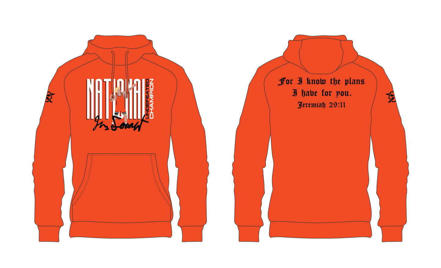 Jax Forrest '2026 National Champion' Hoodie - Orange