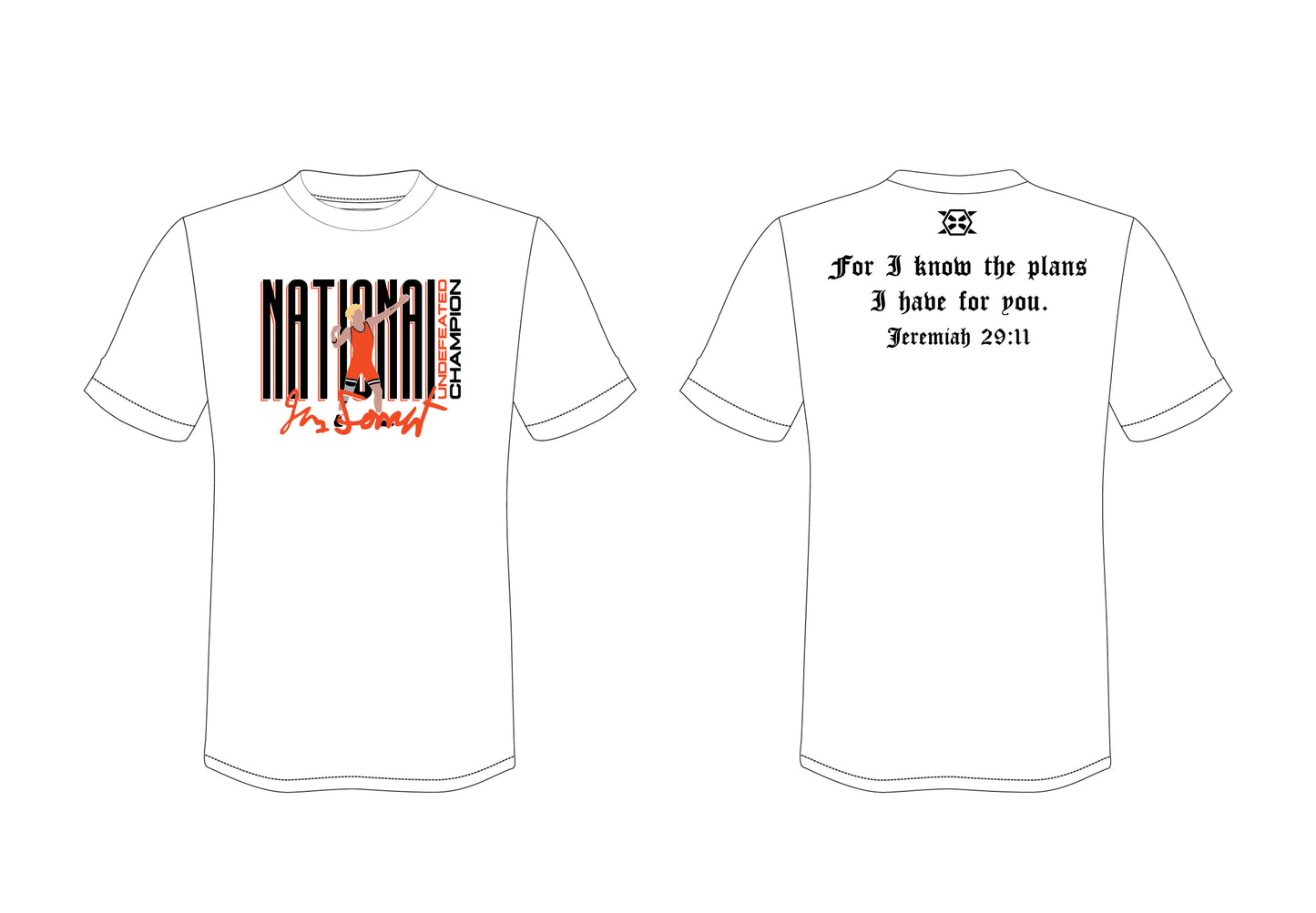 Jax Forrest '2026 National Champion' Soft Cotton Tee - White