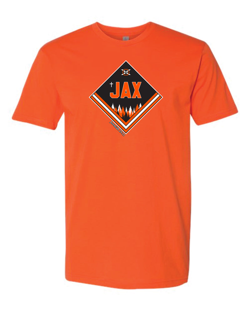 Jax Forrest Soft Cotton Tee - Black & Orange