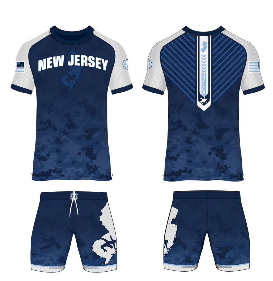 New Jersey Navy/White Tee & Short Combo - Men's & Youth