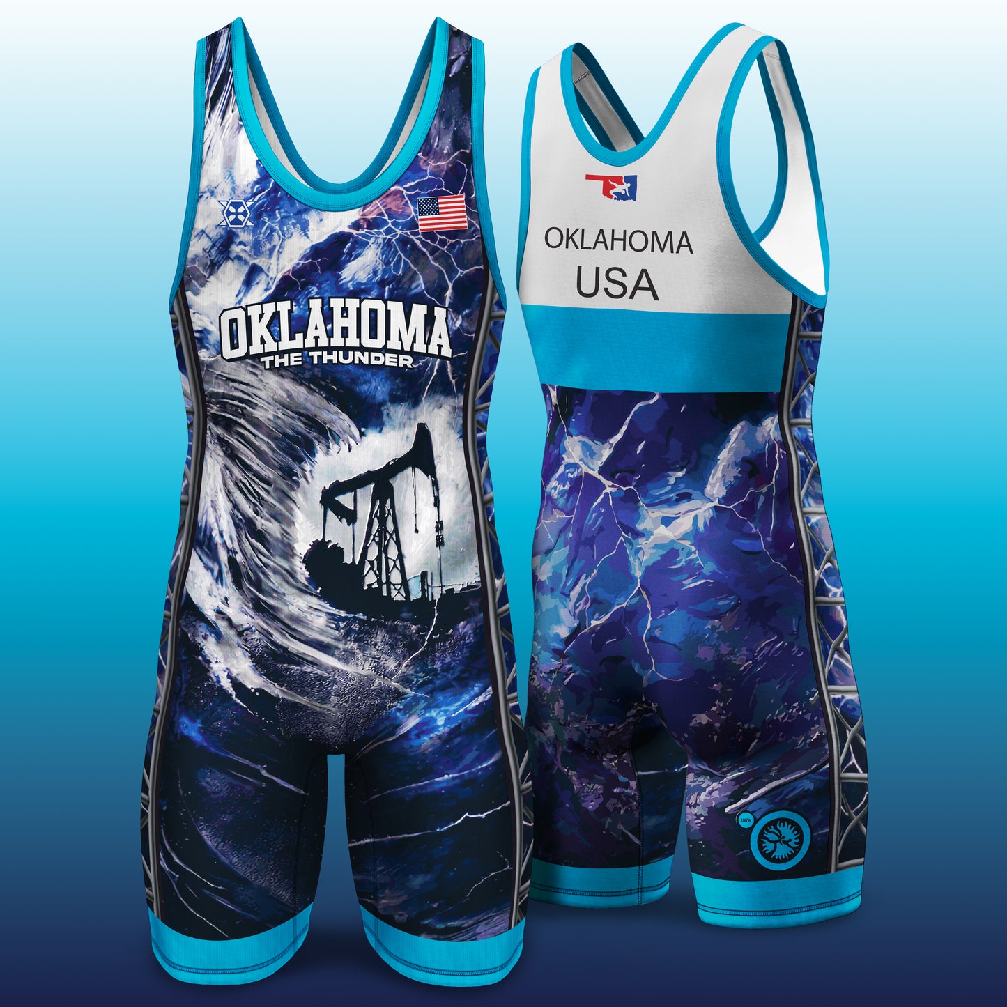 Oklahoma State Tornado Wrestling Singlets (Singlet) - Youth & Adult (Men & Women's Cut)