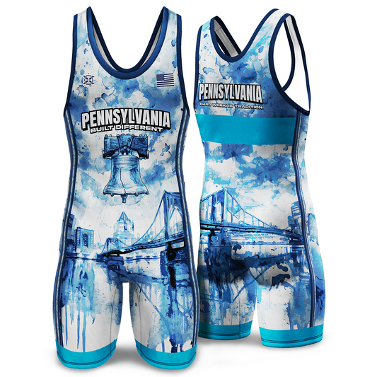 Pennsylvania State Wrestling Singlet (Combo) - Youth & Adult (MEN & WOMEN'S CUT)