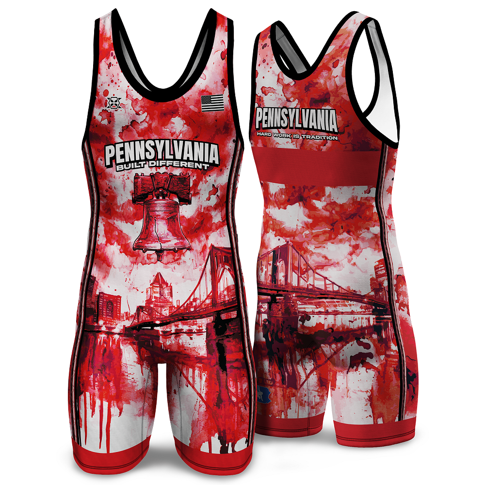 Pennsylvania State Wrestling Singlet (Single) - Youth & Adult (MEN & WOMEN'S CUT)