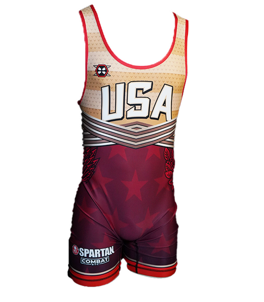 USA COMPETITION SINGLET COMBO - WOMEN'S CUT