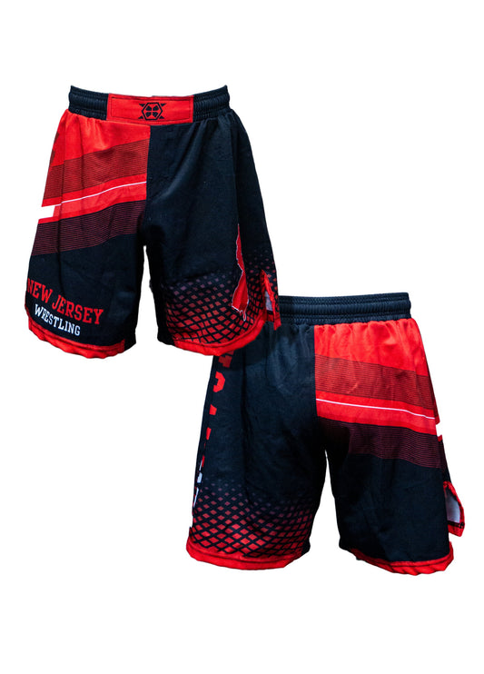 New Jersey USAW Fight Shorts - Red & Blue