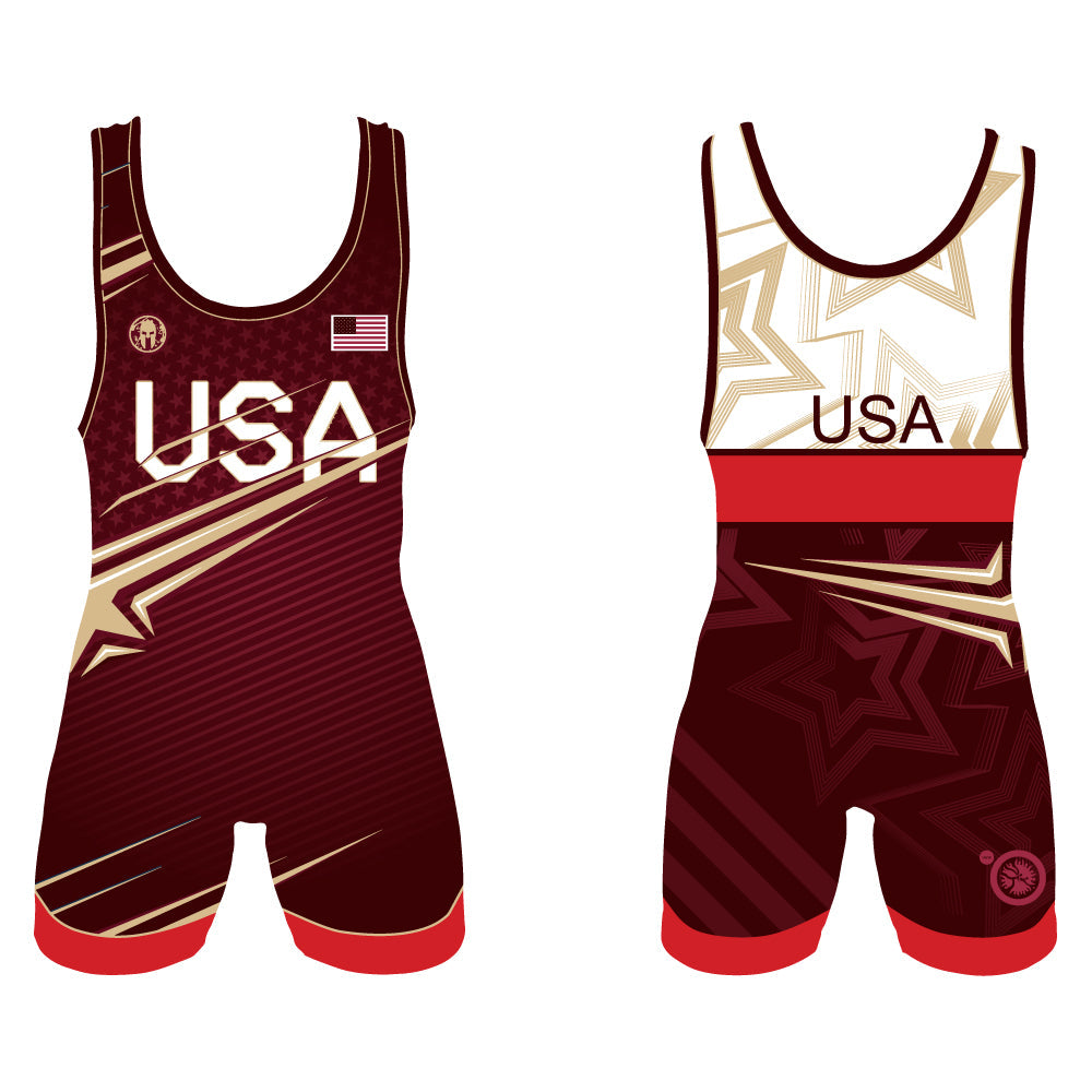 USA SINGLET 2025 (Single) - Youth & Adult (MEN & WOMEN'S CUT)