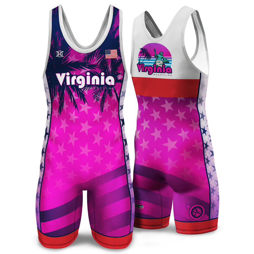 Virginia State Wrestling Singlet (Single) - Youth & Adult (MEN & WOMEN'S CUT)