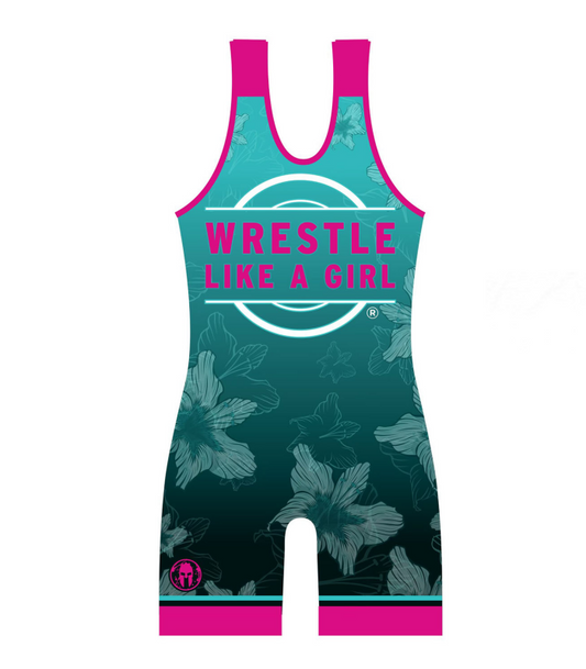 Wrestle Like A Girl Tropical Singlet - Women's Cut