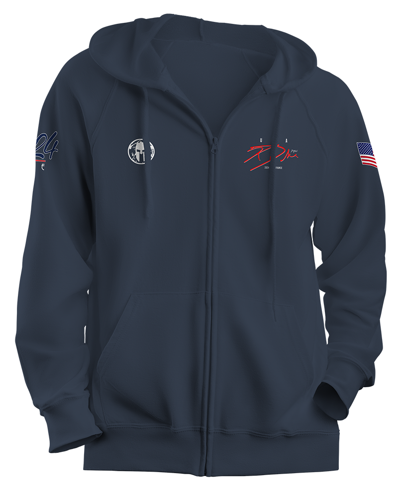 Kyle Dake '2024 Olympic Games' 74kg Organic Full Zip Hoodie - Navy