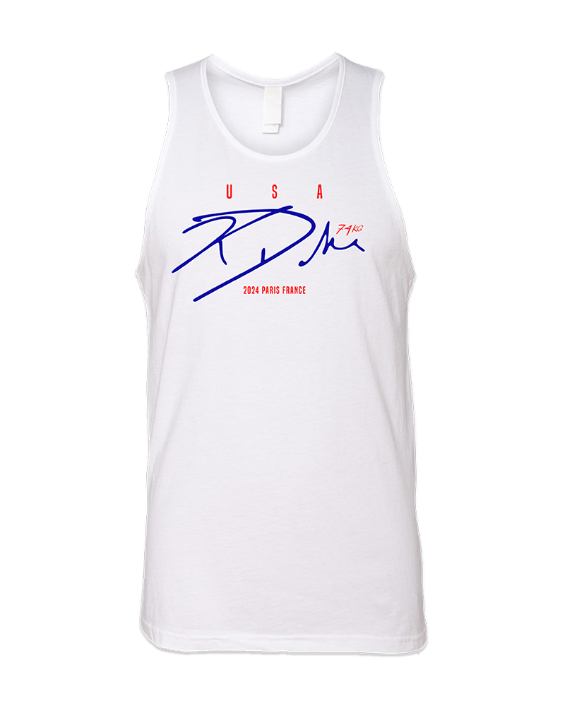 Kyle Dake '2024 Olympic Games' 74kg Viscose Bamboo Organic Tank Top - White