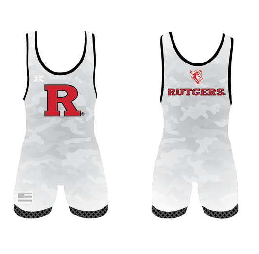 Rutgers Wrestling Black/Red or White/Gray Singlet - Adult & Youth