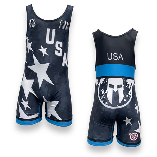 USA "Stars" Multicolor Singlets - Youth & Adult (Men & Women's Cut)