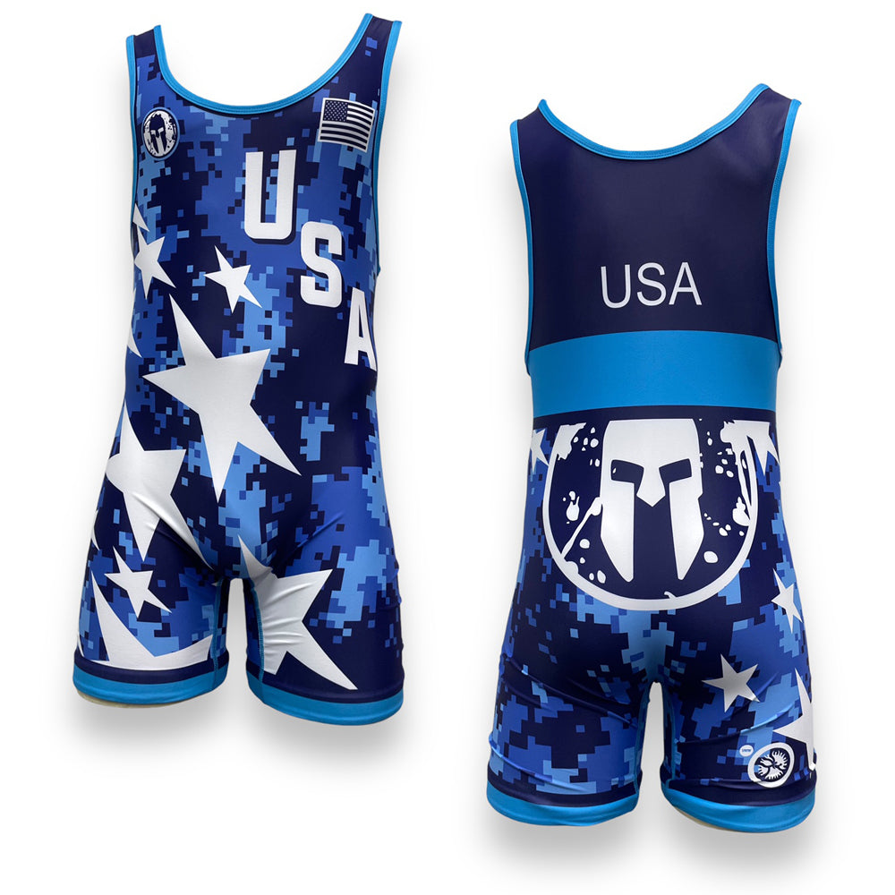 USA "Stars" Multicolor Singlets - Youth & Adult (Men & Women's Cut)