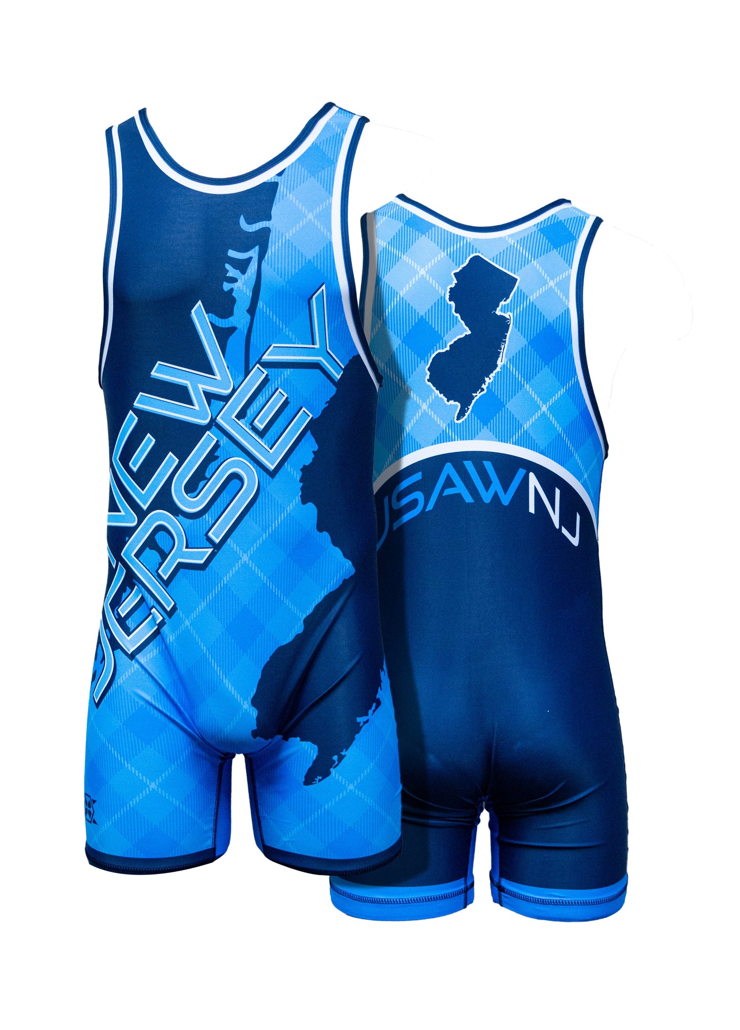 New Jersey USAW Singlet (Single) Red & Blue - Men's, Women's & Youth
