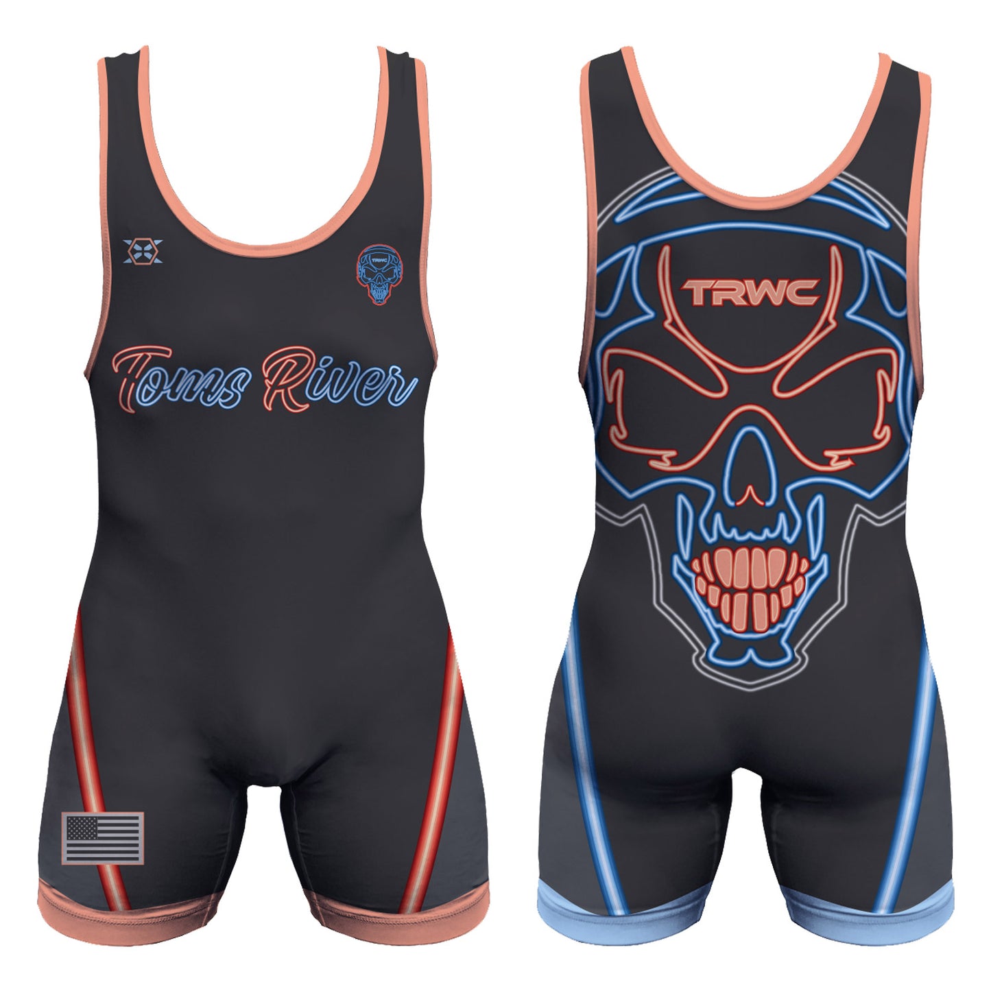 Toms River Wrestling Club Singlet - Black/Red