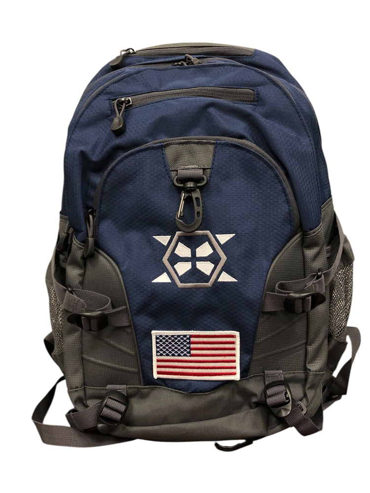 Combat X Multi-Compartment Backpack - Navy/Gray