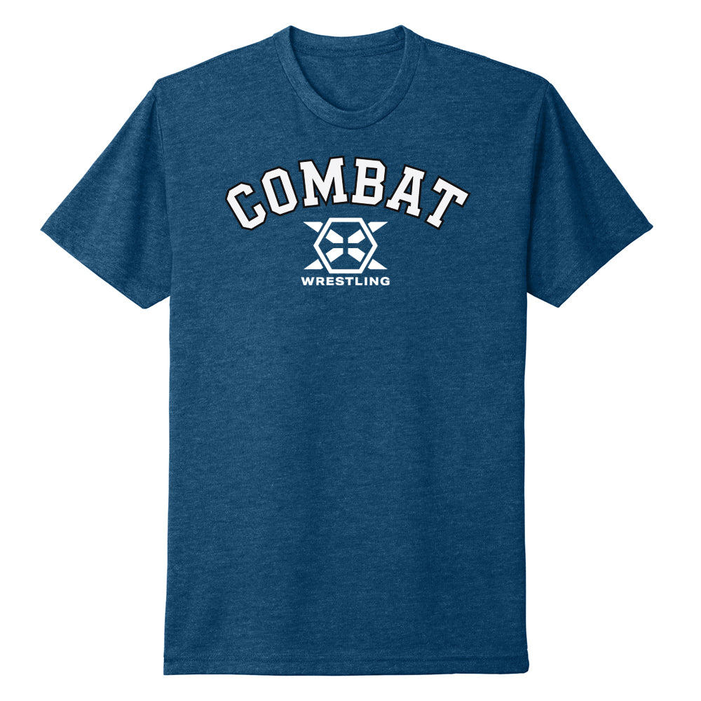 Combat X Wrestling Tee (Varsity Logo) - Various Colors