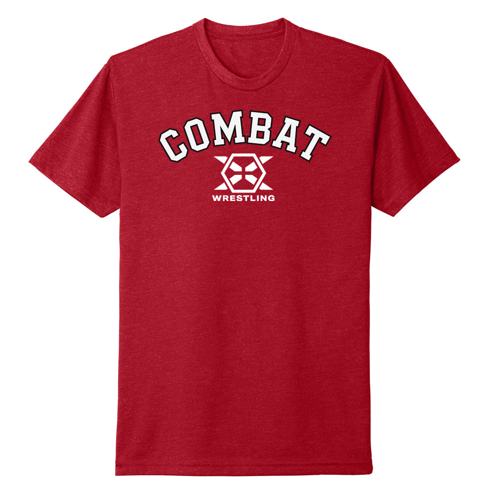 Combat X Wrestling Tee (Varsity Logo) - Various Colors