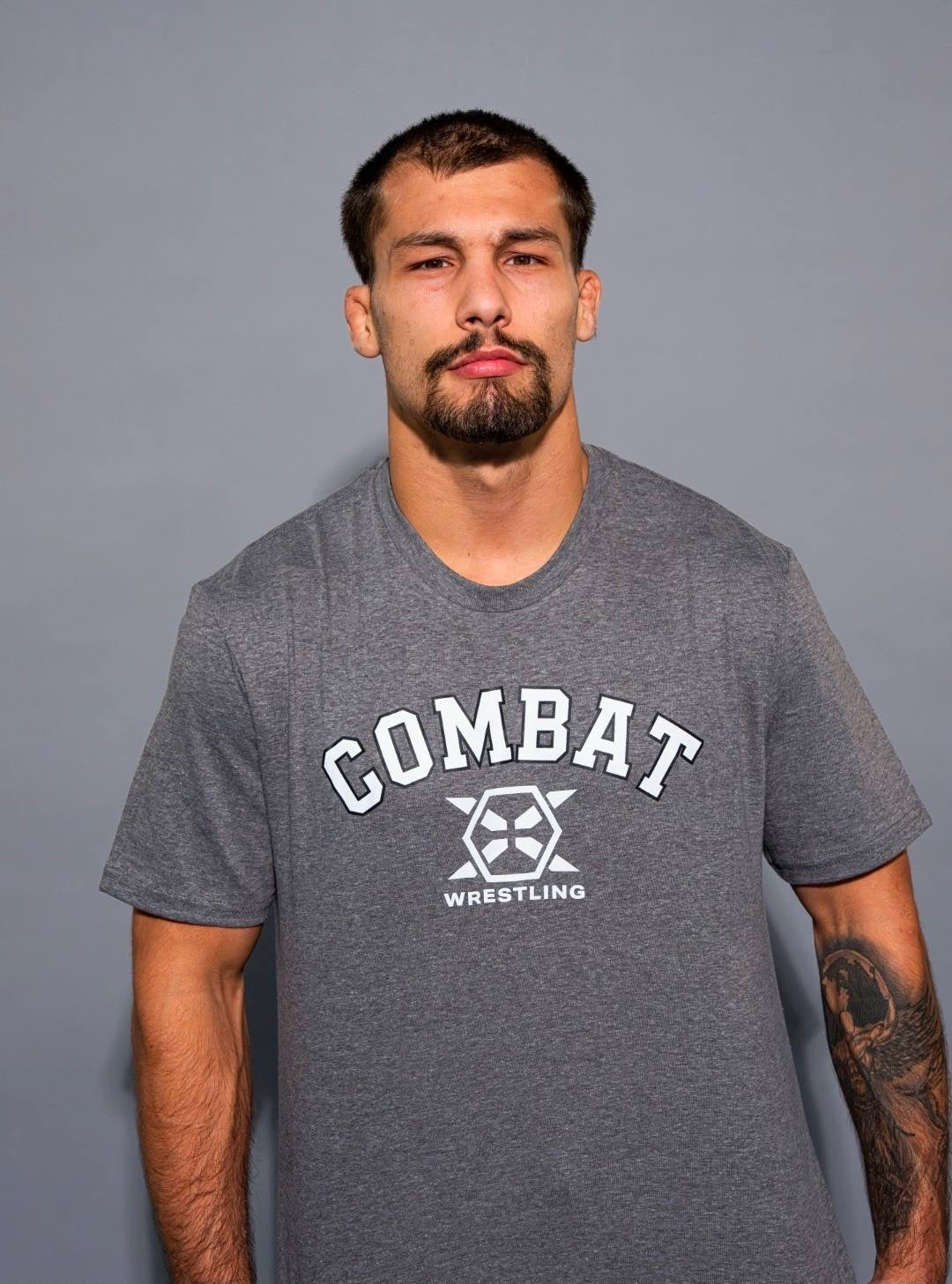 Combat X Wrestling Tee - Gray