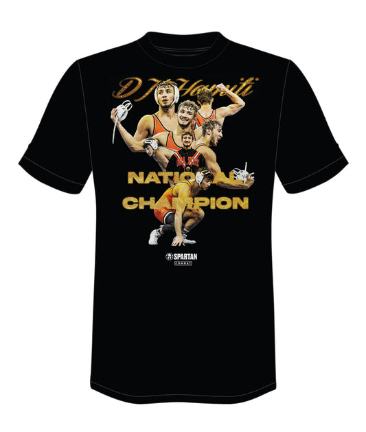 Dean Hamiti 2025 National Champion Cotton Tee - Black
