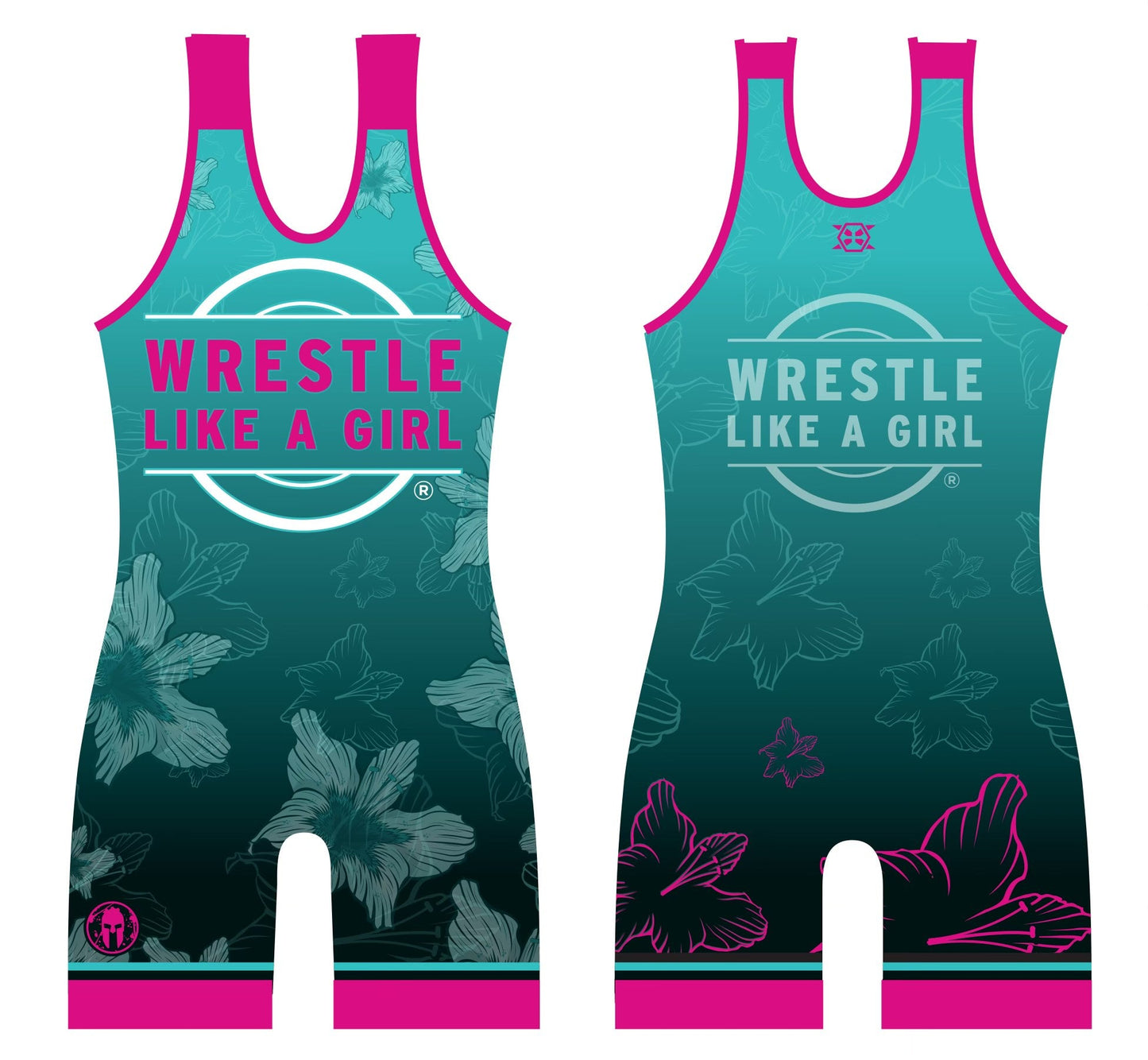 Wrestle Like A Girl Tropical Singlet - Women's Cut