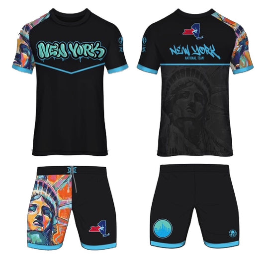 New York Graffiti Tee & Shorts Set