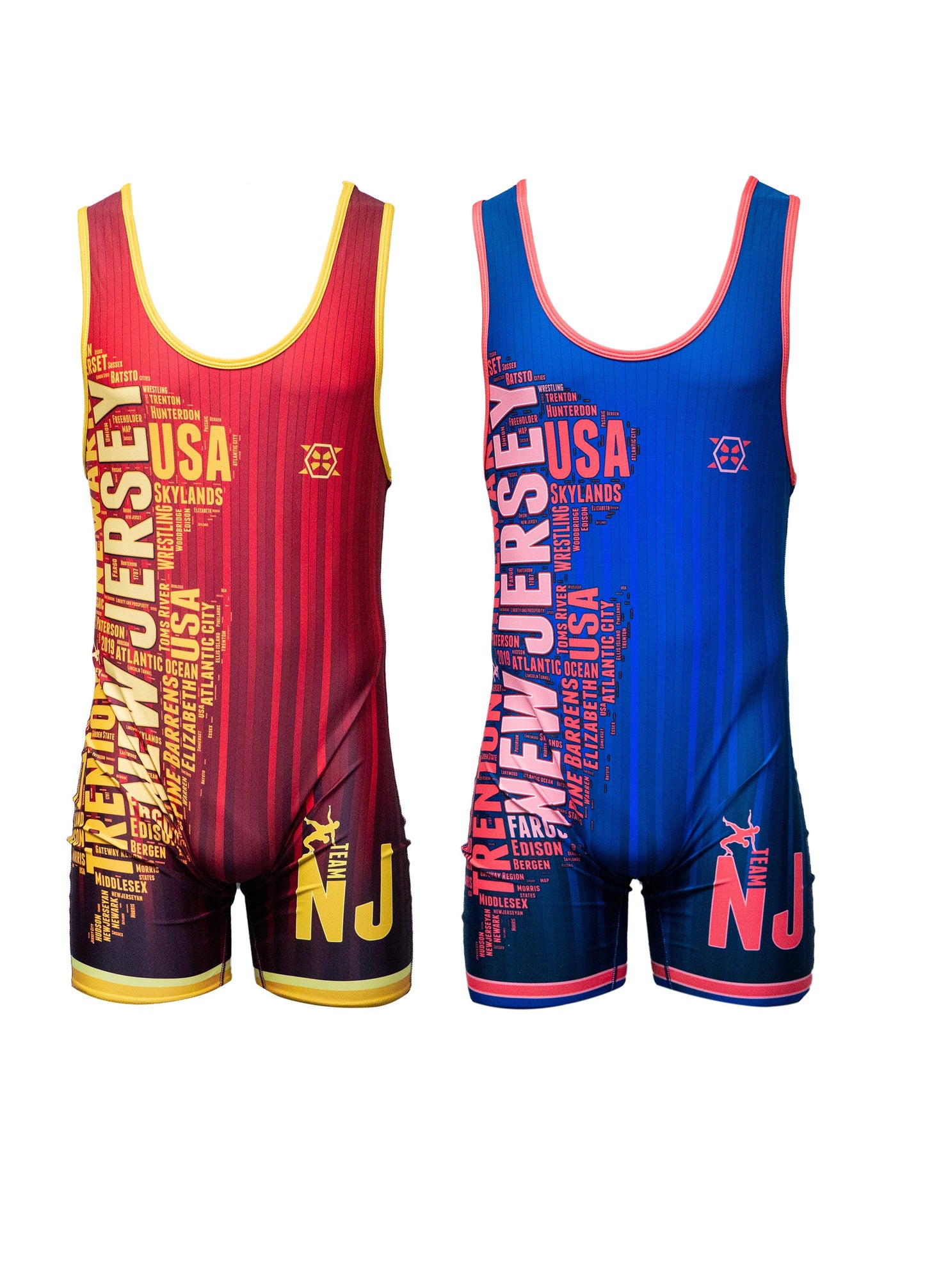 New Jersey Team Singlet, Red & Blue - Men's, Women & Youth