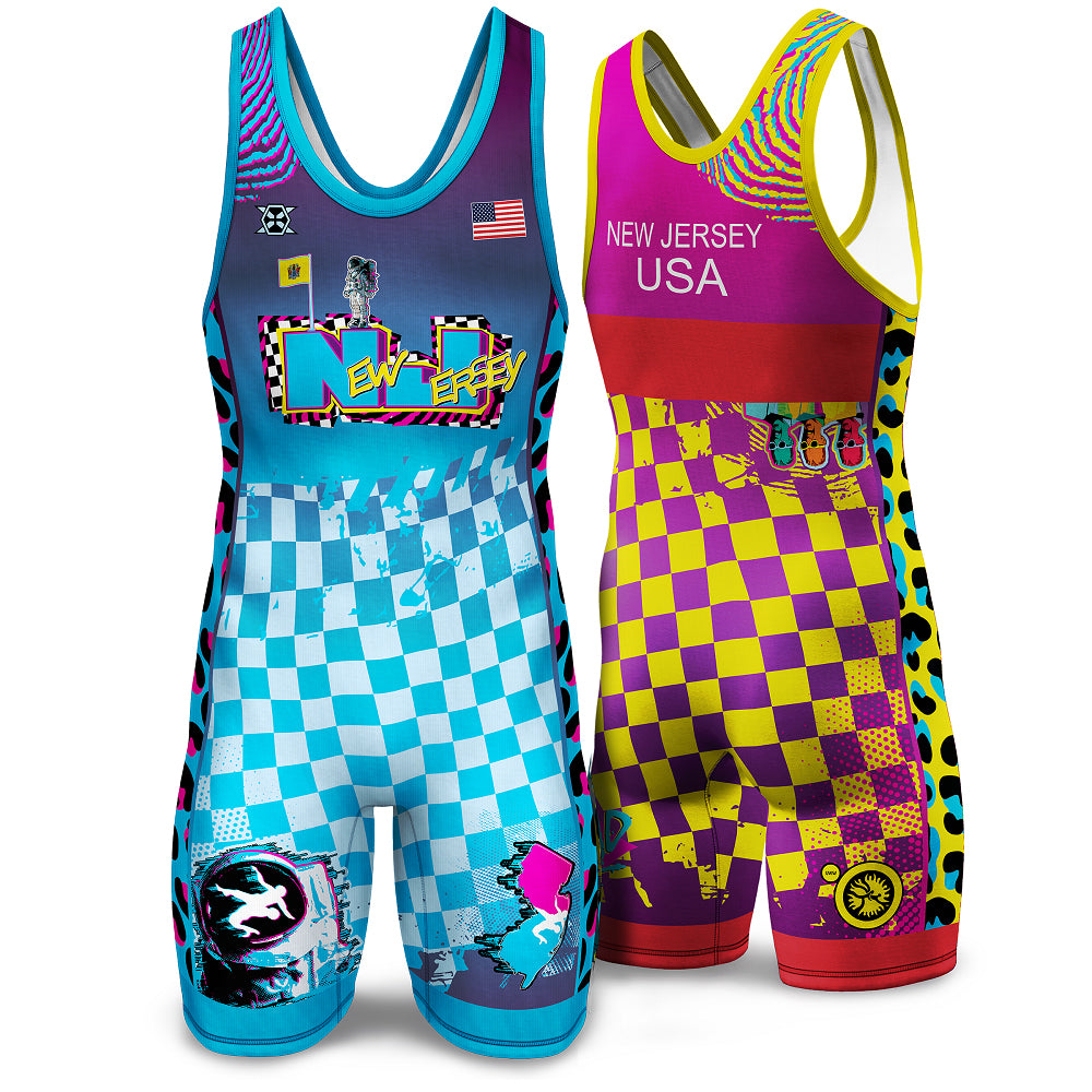 New Jersey State Wrestling Singlet (Single) - Youth & Adult (MEN & WOMEN'S CUT)