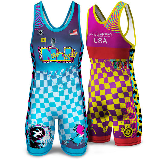 New Jersey State Wrestling Singlet (Combo) - Youth & Adult (MEN & WOMEN'S CUT)