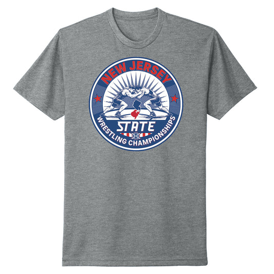 New Jersey State Wrestling Championships Cotton Tee - Heather Gray