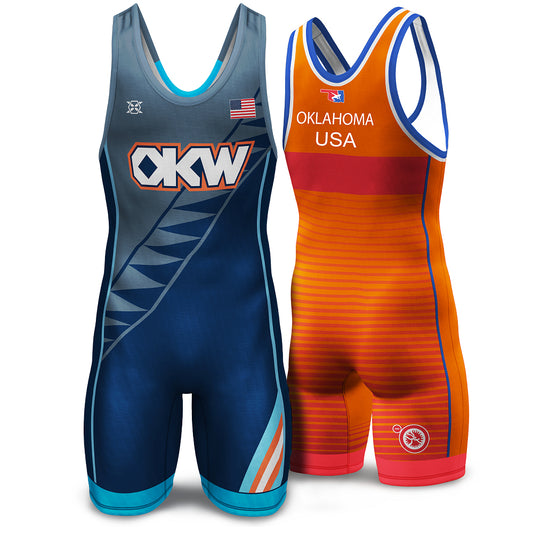 Oklahoma State Wrestling Singlet (Combo) - Youth & Adult (MEN & WOMEN'S CUT)