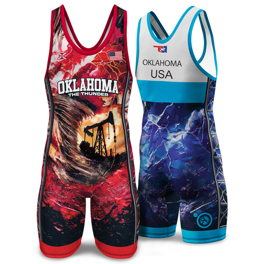 Oklahoma State Tornado Wrestling Singlets (Combo) - Youth & Adult- (Men & Womens Cut)
