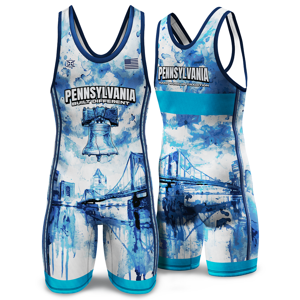 Pennsylvania State Wrestling Singlet (Single) - Youth & Adult (MEN & WOMEN'S CUT)