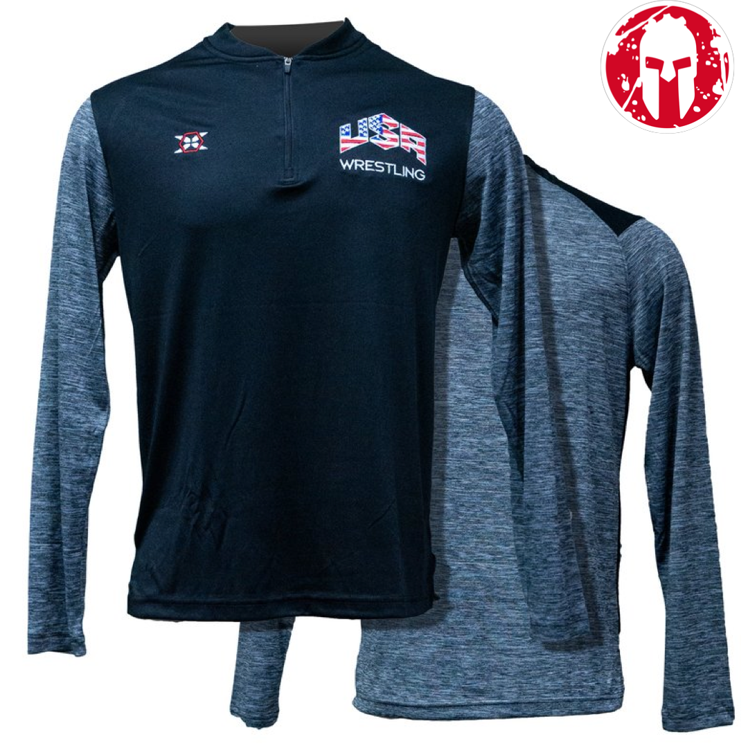 Official USA Team 1/4 Zip - HEATHERED