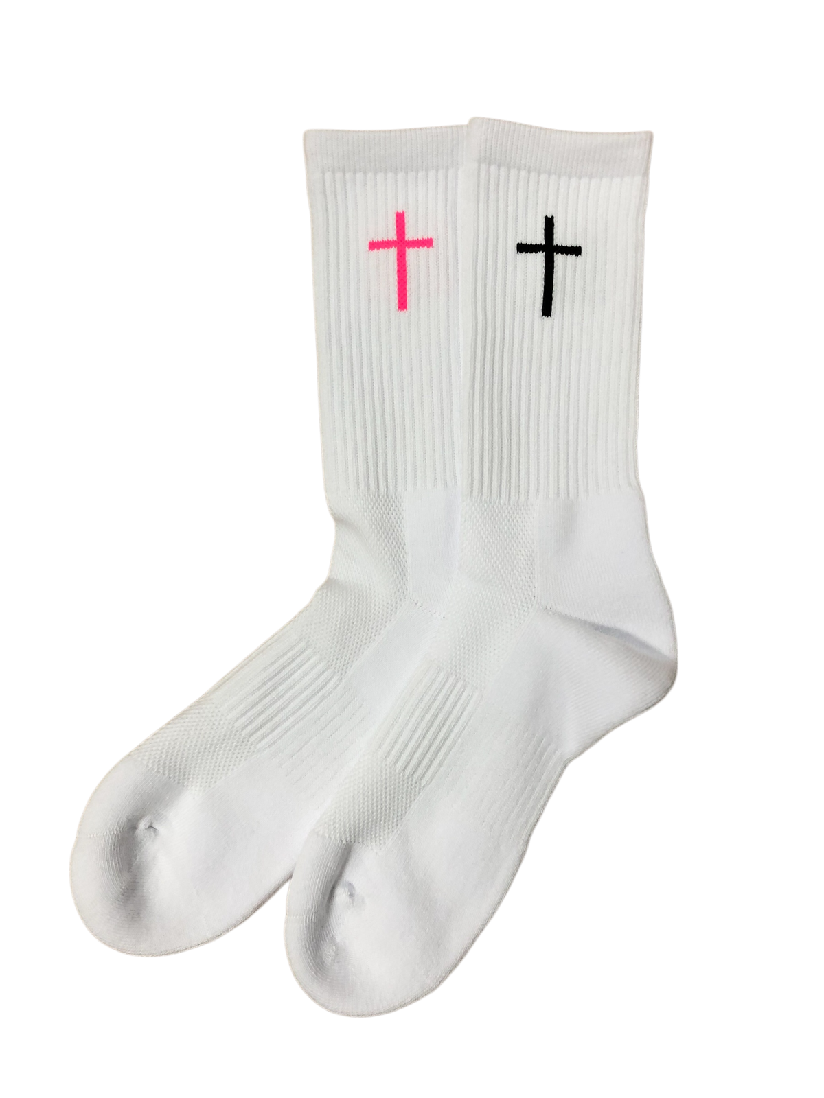 Combat X 'Stretch-To-Fit' Socks (2 Pack) - White/Black or White/Pink
