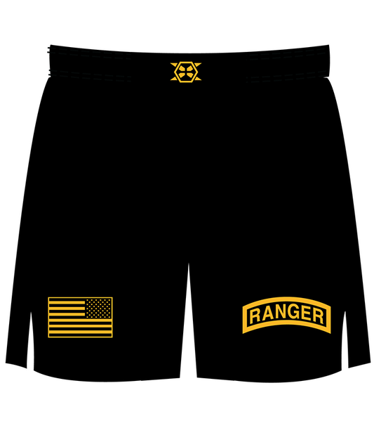 US ARMY RANGER BLACK FIGHT SHORTS