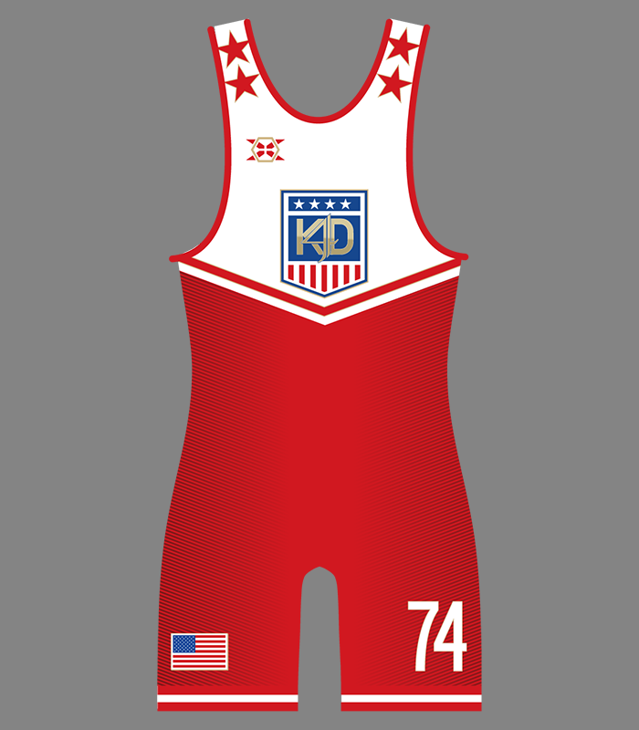 TEAM KD4: USA SINGLET RED