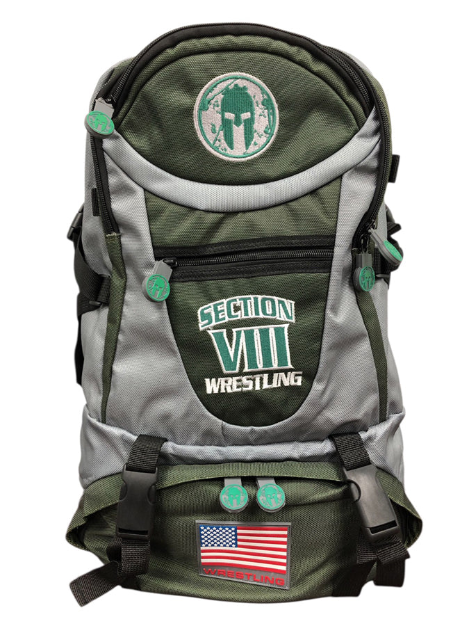 Section VIII Wrestling Backpack - Green/Gray