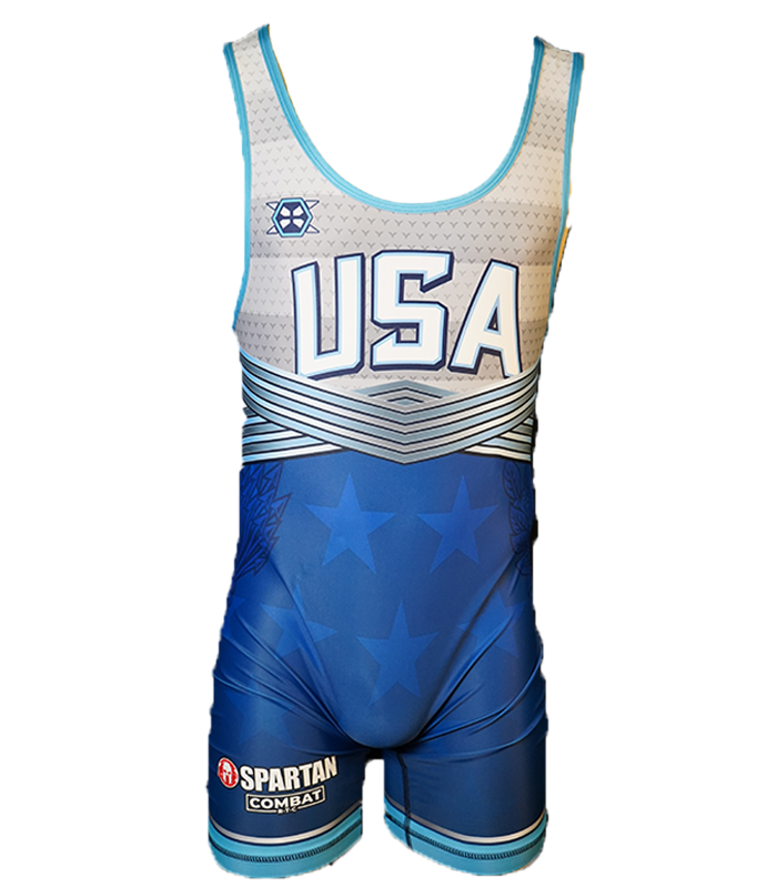 USA COMPETITION SINGLET COMBO - MEN'S CUT