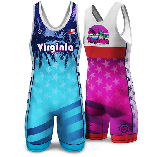 Virginia State Wrestling Singlet (Combo) - Youth & Adult (MEN & WOMEN'S CUT)