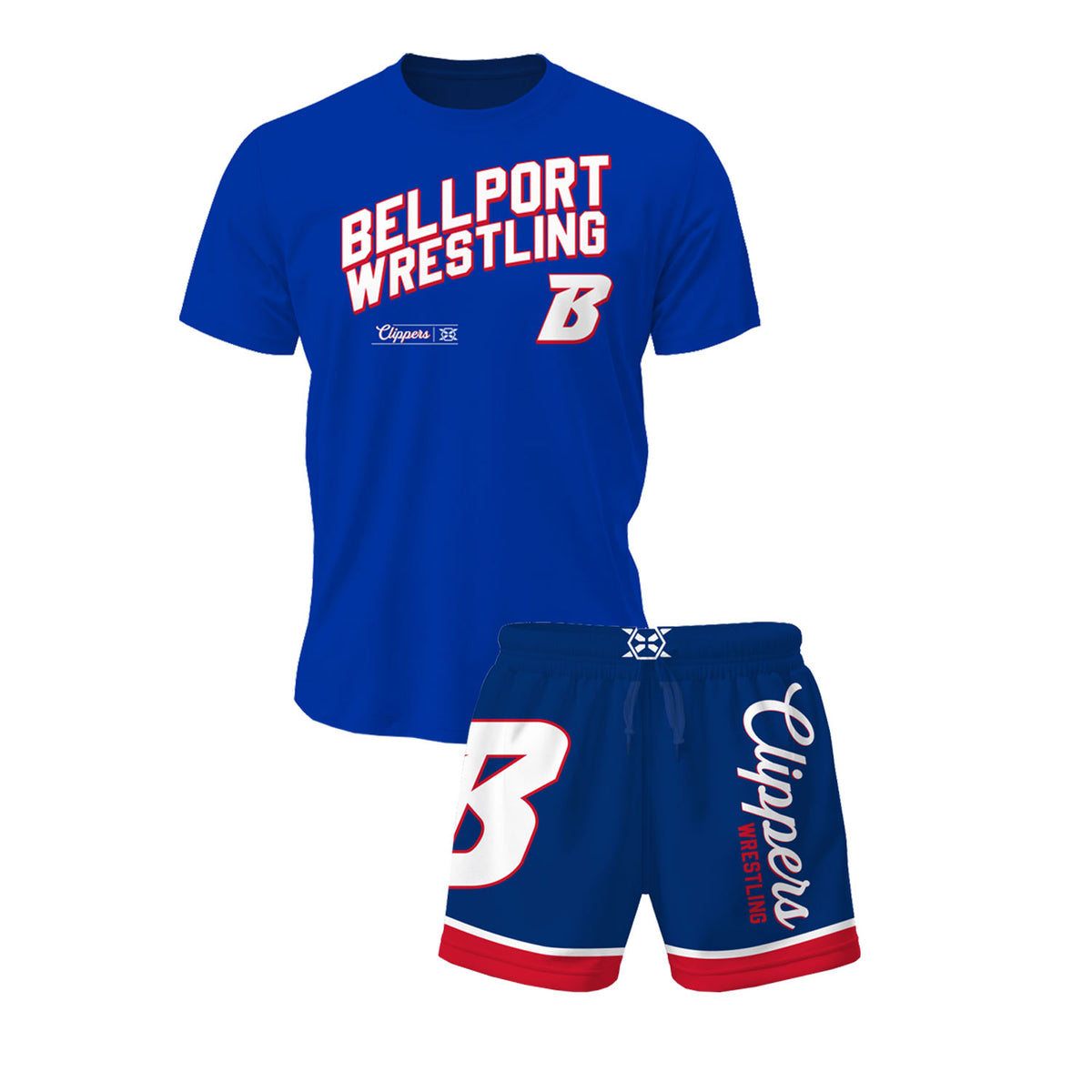 Bellport Wrestling Team Tee & Shorts Bundle