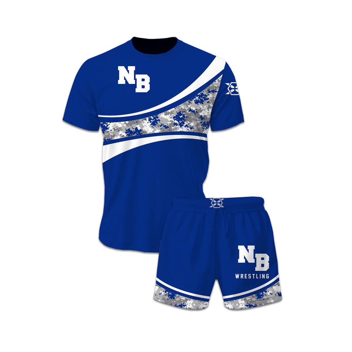 Northern Burlington Wrestling Club Team Tee & Shorts Bundle