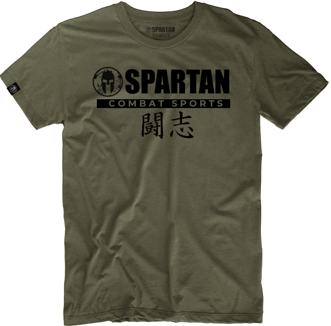 SPARTAN COMBAT FIGHTER SPIRIT TEE - Olive Green