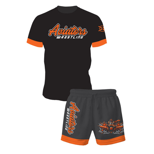Heights Wrestling Team Tee & Shorts Bundle