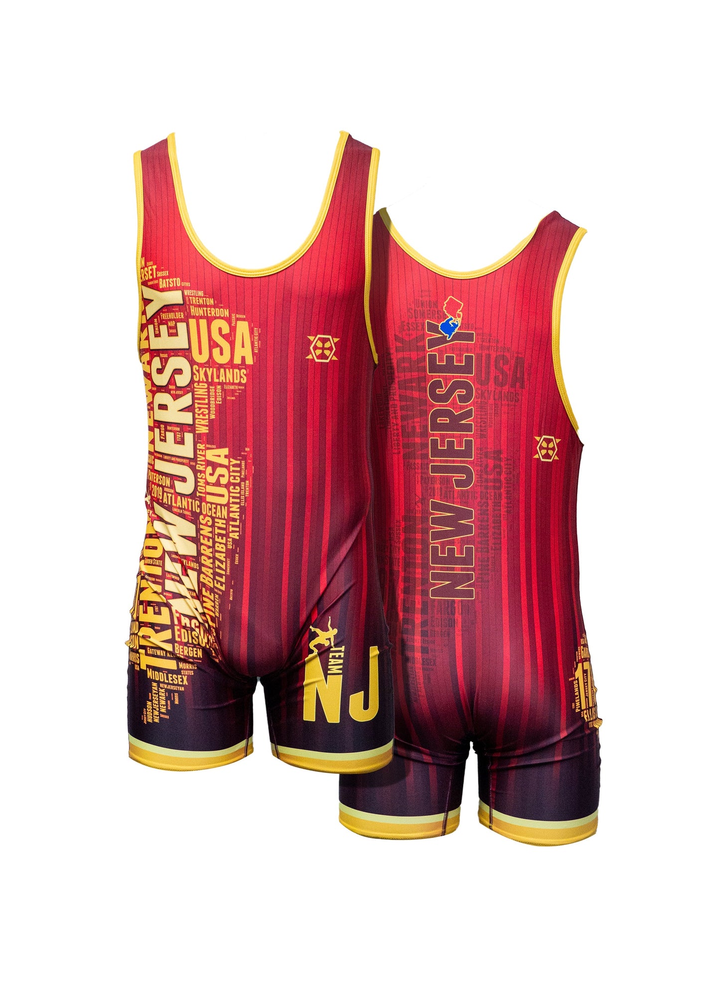 New Jersey Team Singlet, Red & Blue - Men's, Women & Youth
