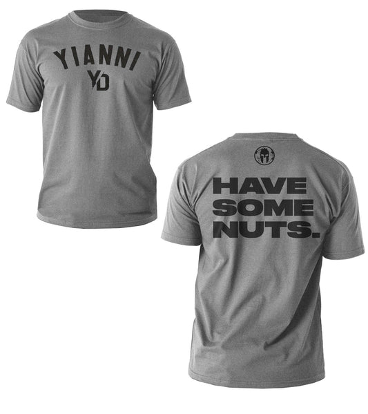 YIANNI - Have Some Nuts Gray Cotton Tee