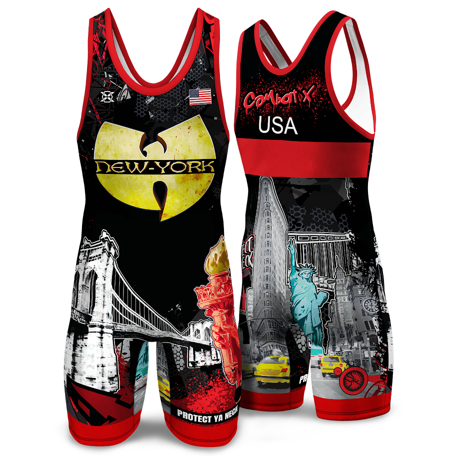 New York State Wrestling Singlet (Single) - Youth & Adult (MEN & WOMEN'S CUT)
