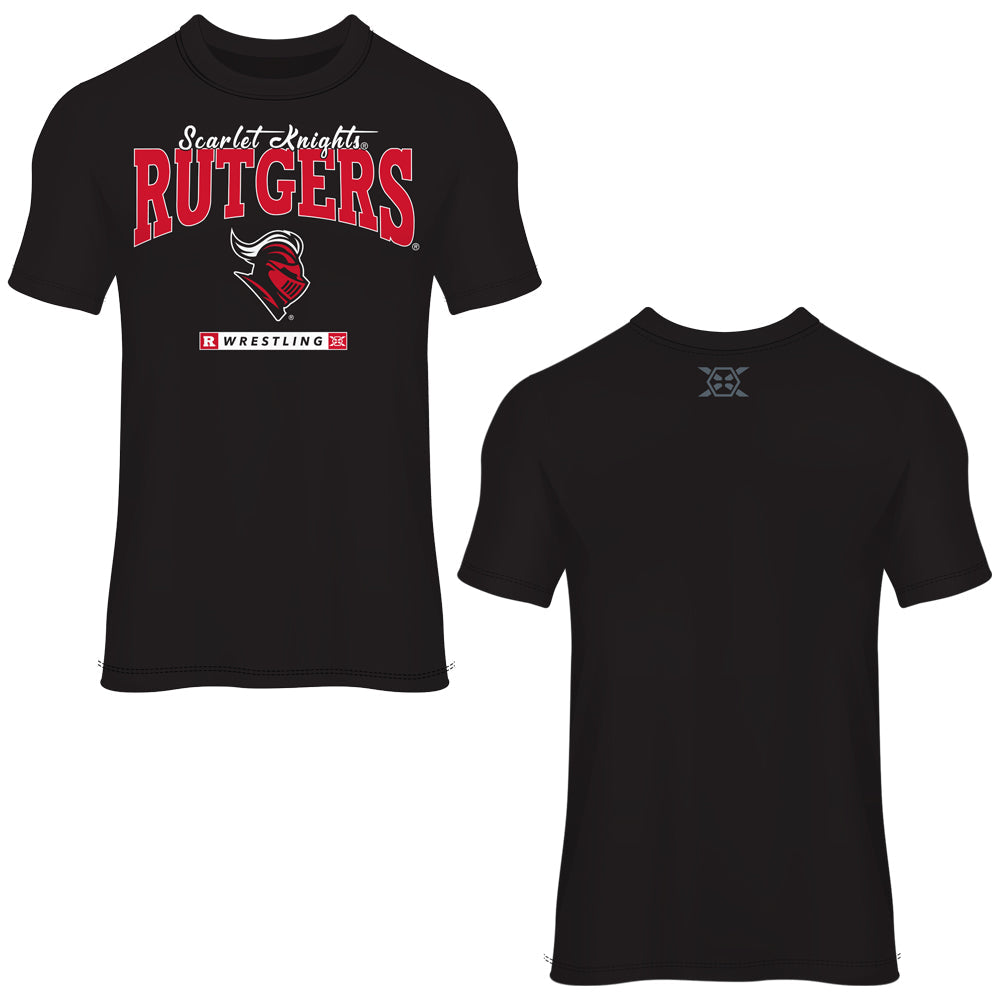 New Jersey Rutgers Wrestling Cotton Tee (Black & Gray)