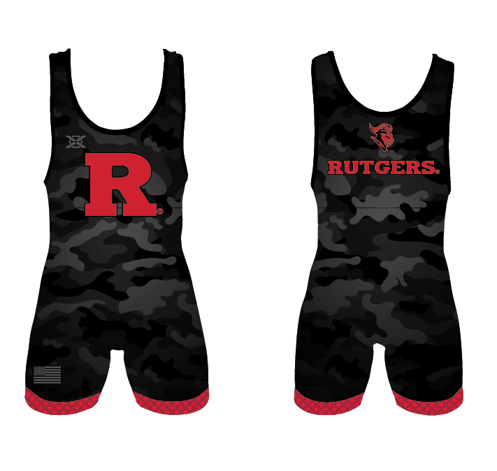 New Jersey Rutgers Wrestling Singlet (Single) - Adult & Youth