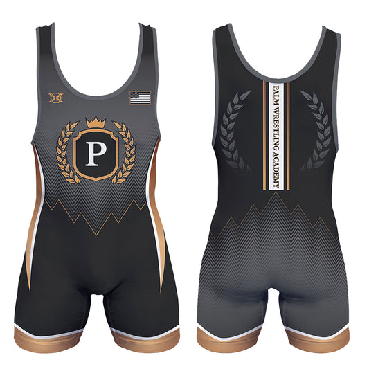 Palm Academy Wrestling Team Black Singlet